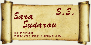 Sara Sudarov vizit kartica